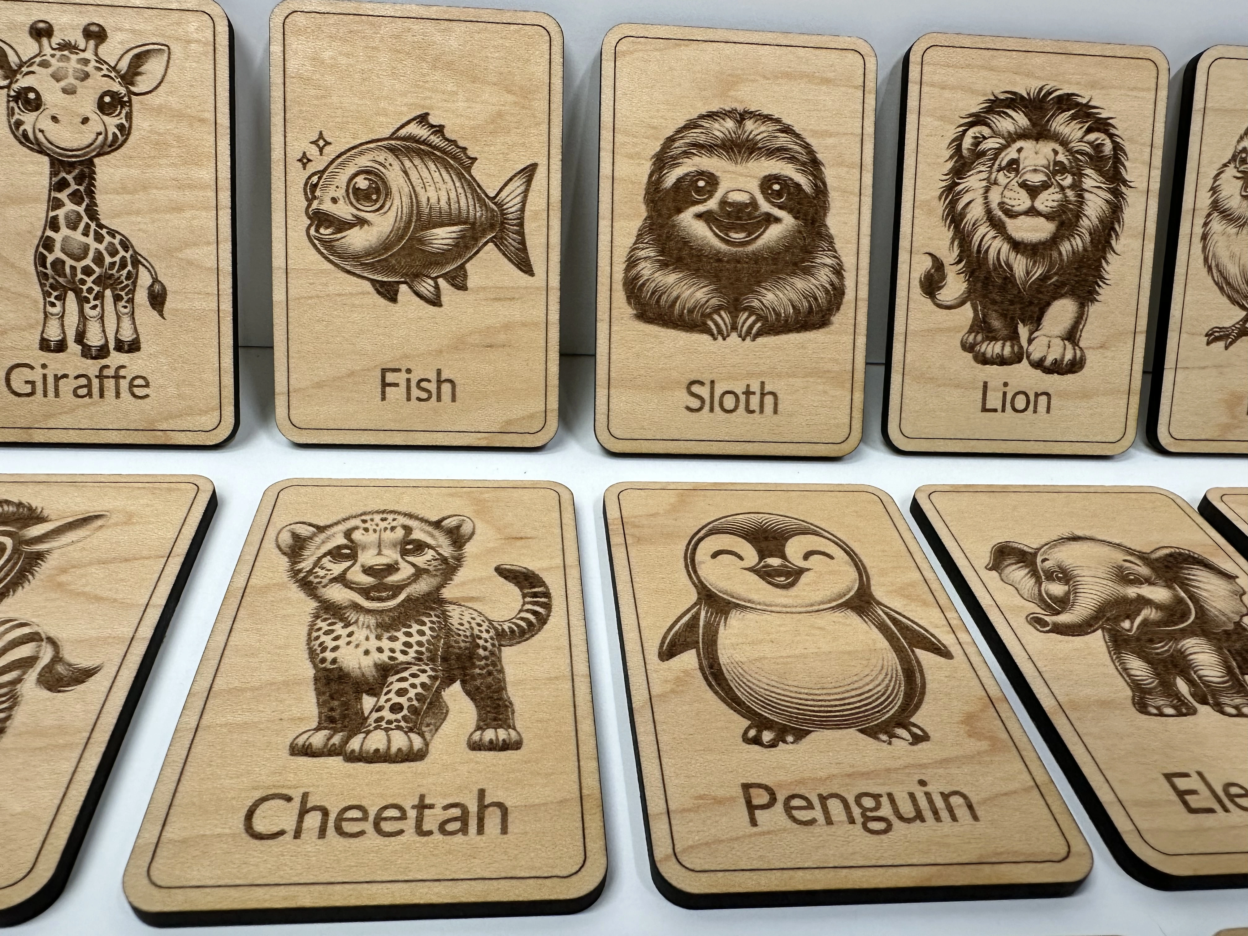 Memory game cards